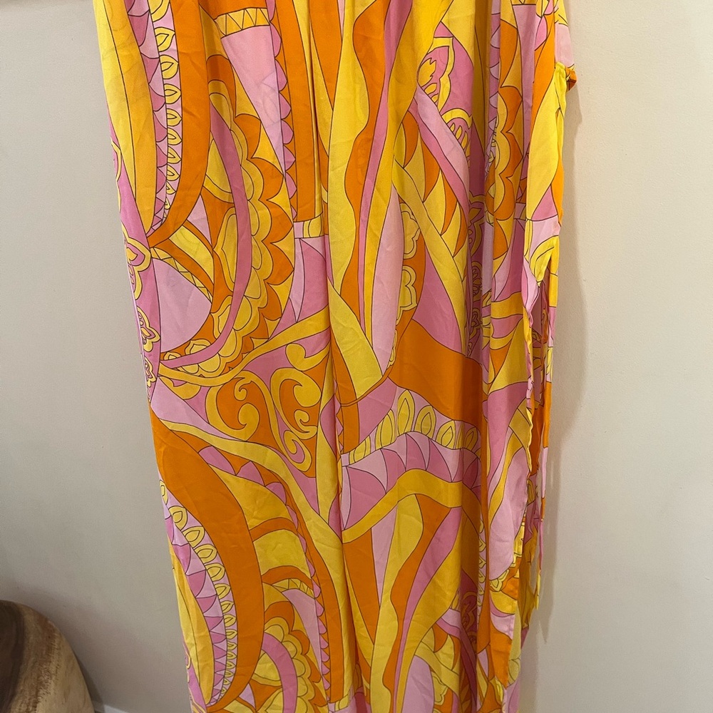 Vibrant Pink and Orange Patterned Skirt